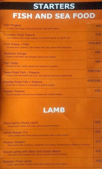 Golden Shisha Cafe menu 