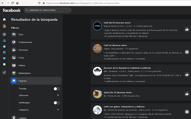 Extraer Resultados de búsqueda de Facebook chrome extension