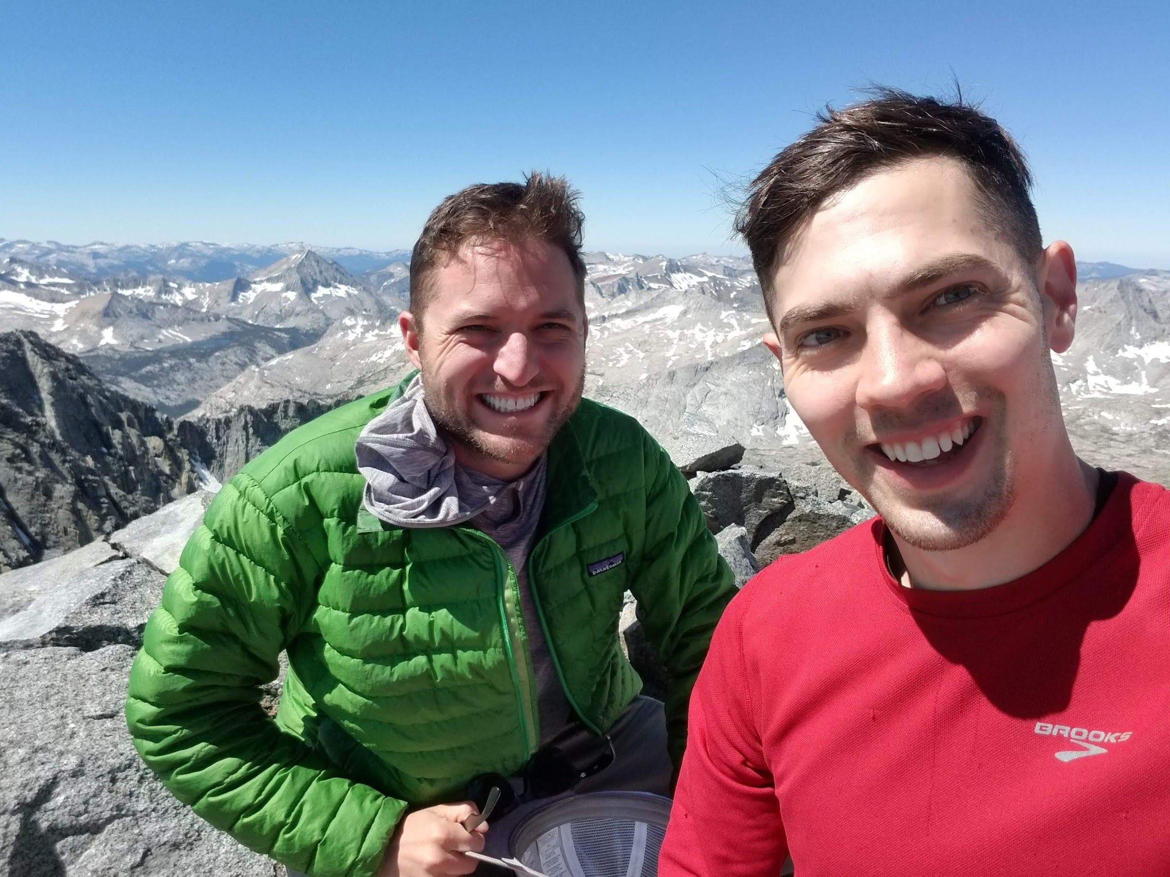 Ethan and Matt on the summit of Split Mountain