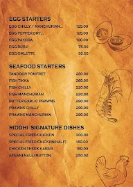 Riddhi Food Grand menu 2