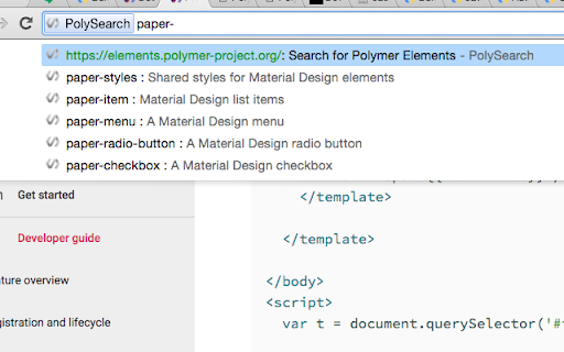 PolySearch chrome extension