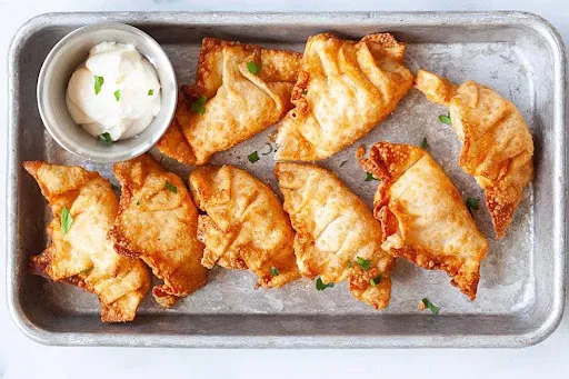 Fish Fried Momos With House Momos Chilli Dip And Mayonnaise Dip