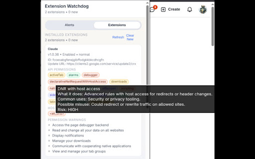 Chrome Extension Watchdog screenshot 1