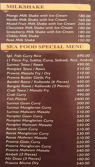 Govind Garden menu 