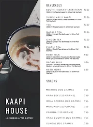 Kaapi House menu 1