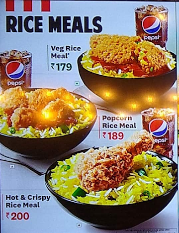 KFC menu 