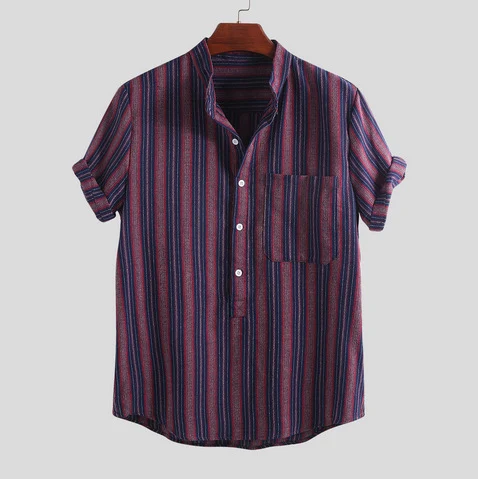 Title 5, Chemise homme manches courtes col revers imprim...
