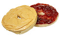 B3) Bagel with Peanut Butter and Jelly