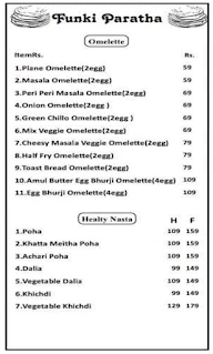 Funky Paratha menu 3