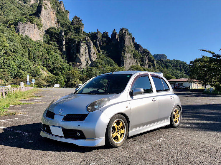 マーチの妙義山・DIY・真横ショット・ホイール交換・12SRに関するカスタム事例の投稿画像1枚目