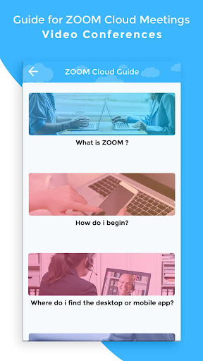Guide for ZOOM Cloud Meetings Video Conferences