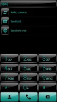 Dialer Theme Gloss Black Green Screenshot