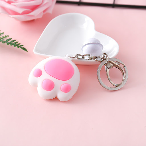 Title 3, Cute Claw Series Bell Key Soft Rubber Car Penda...