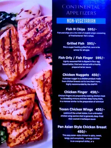 JJ's Lounge menu 