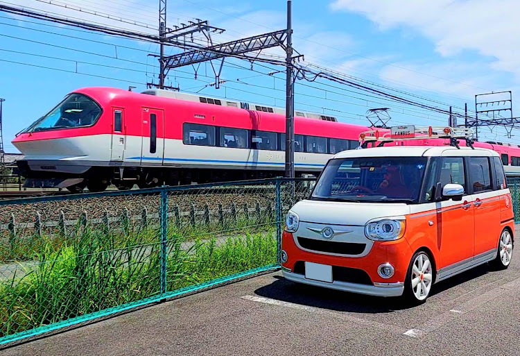 ムーヴキャンバスの鉄道コラボ・近鉄特急・ひのとりとコラボ・しまかぜとコラボ・鉄道模型に関するカスタム事例の投稿画像2枚目