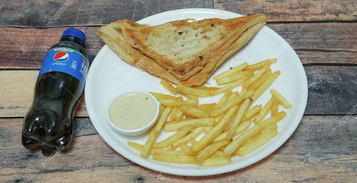 Soya Tikka Grilled Sandwich(S)+ Fries +Cold Drink (250ml)