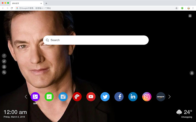 Tom Hanks New Tab Page Theme HD