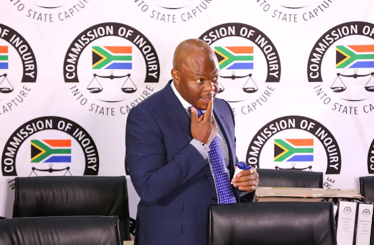 Edwin Sodi at the Commission of Inquiry Into State Capture, where he testified about the Free State asbestos project for which he faces corruption charges.