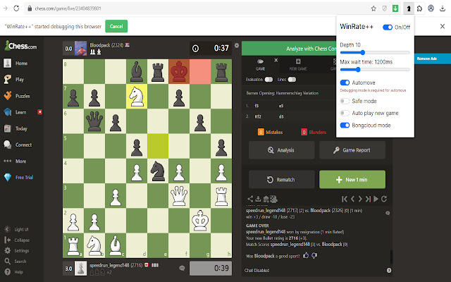 Mephisto Chess Extension: Next Best Move Analysis for Chess Websites