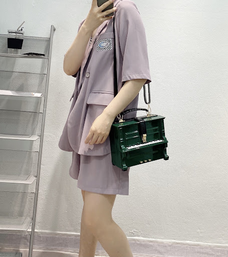 Title 1, Womens High-End Cute Niche Box Piano Bag, Styl...