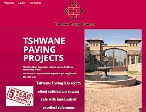 A screenshot of Tshwane Paving Projects' website. An unhappy client has accused the owner of the company of lying.