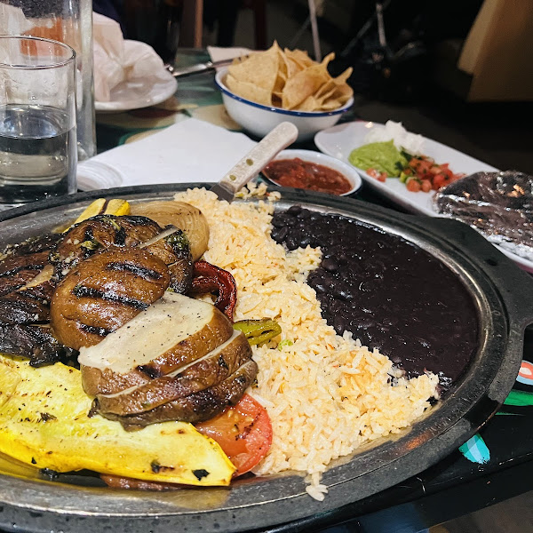 Portobello squash fajitas