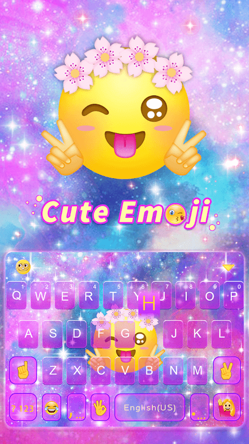 Android application Cute Emoji Kika Keyboard Theme screenshort