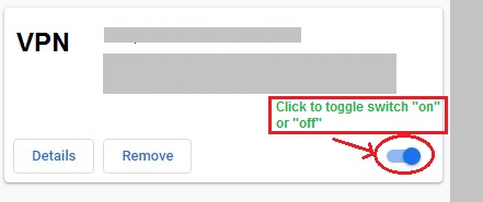 Toggle VPN On