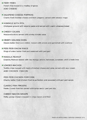 Night Owl Pub & Kitchen menu 