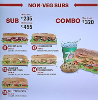 Subway menu 7