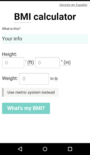 BMI calculator