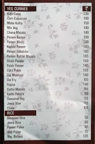 Mohan's Vegetarian Restaurant menu 2