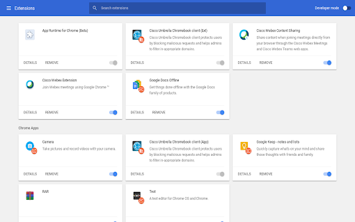 Cisco Umbrella Chromebook client (Ext)