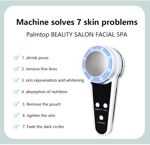 Title 4, Color light hot and cold beauty instrument. Red...
