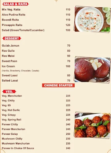 Navashri Family Resto Bar menu 