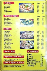 Adi's Restaurant menu 3