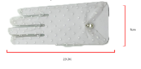 Title 1, Simple Sunscreen Mesh Lace Thin Spotted Gloves