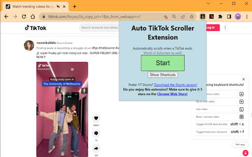 Auto TikTok Scroller