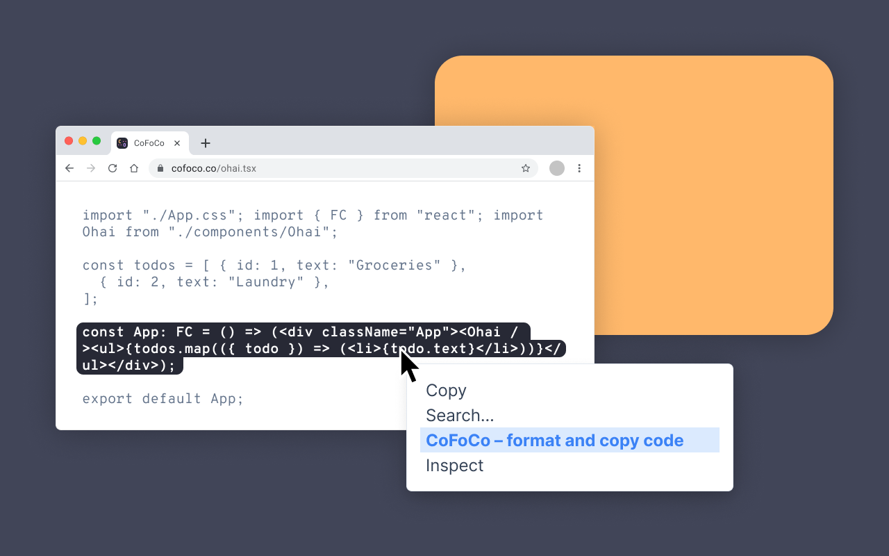 CoFoCo - Code Format and Copy Preview image 0