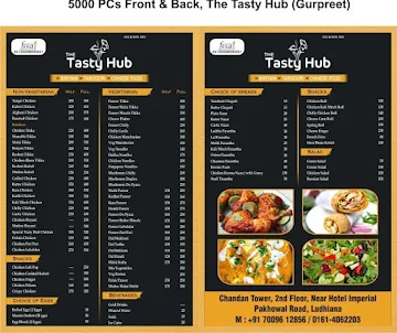 The Tasty Hub menu 