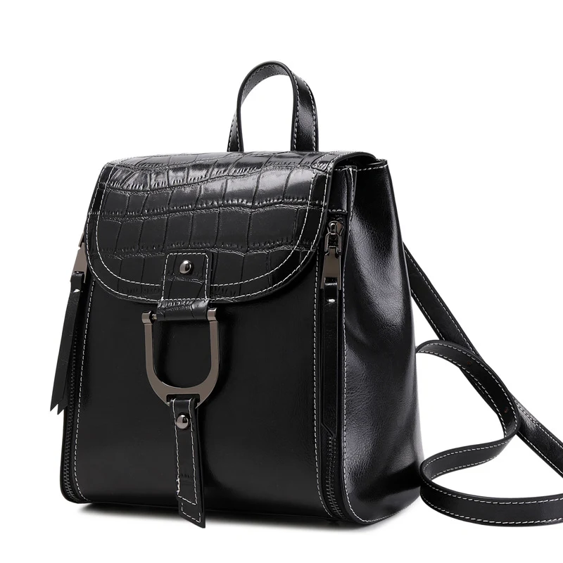 Title 2, Genuine Leather Womens Backpack, Korean Fashio...