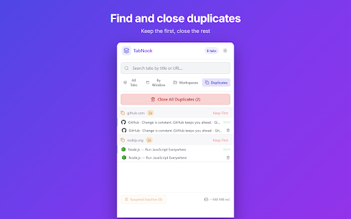 TabNook — Tab Manager & Workspaces screenshot 4
