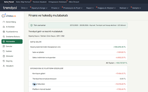 Zibbo – Trendyol Kâr, Komisyon ve Kesinti Hesaplayıcı screenshot 1