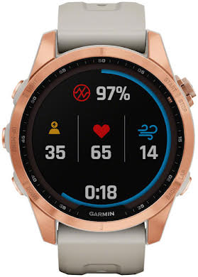 Garmin Fenix 7S Solar GPS Smartwatch - 42mm, Rose Gold Case, Light Sand Band alternate image 5