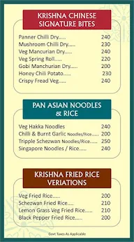 Krishna Pure Veg menu 1