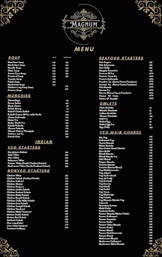 Magnum Family Restaurant And Bar menu 