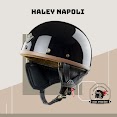 Mũ Bảo Hiểm 1/2 Đầu Napoli Haley Cao Cấp Freesize 55 - 58 Cm - Bảo Hành 12 Tháng