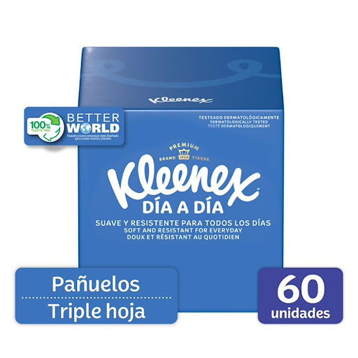 Pañuelos Faciales Kleenex Cubo x 60 und