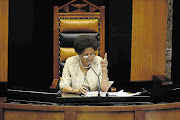 ORDER, ORDER: Speaker of the National Assembly Baleka Mbete warned the Economic Freedom Fighters that she would not tolerate 'anarchy' in parliament yesterday