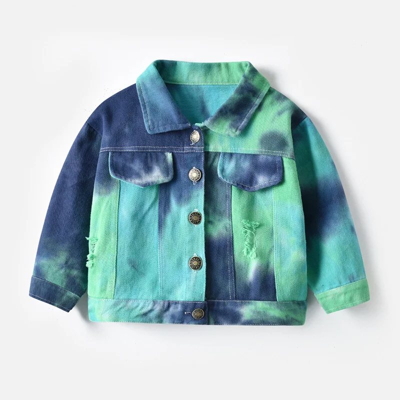 Title 13, Kinder Multicolor Tie-Dye Jeansjacke mit Revers...